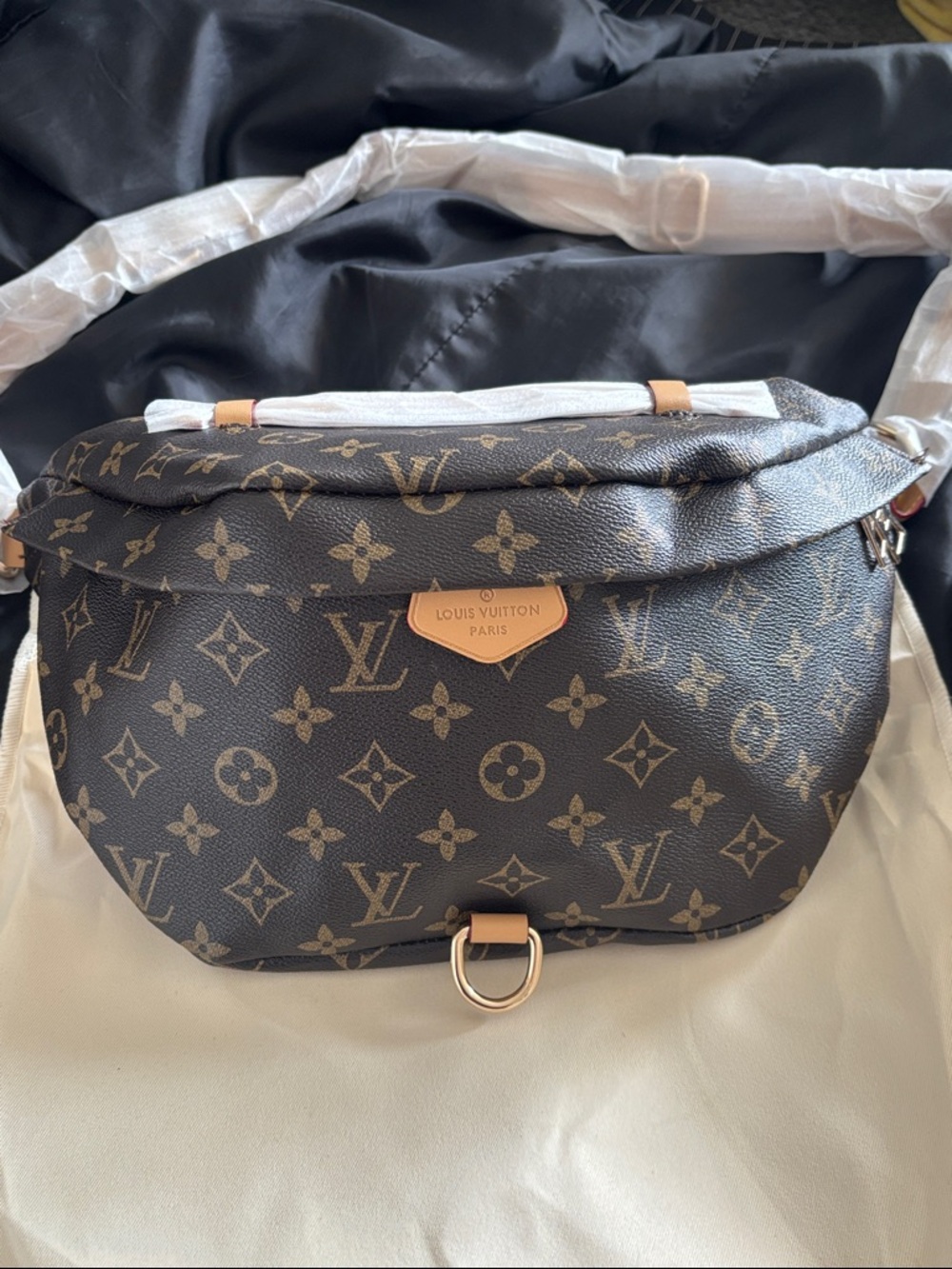 Louis Vuitton Monogram Canvas Fanny Pack Crossbody Bumbag in Brown and Tan - Picture 6 of 15